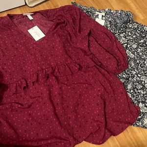 Two maternity tops